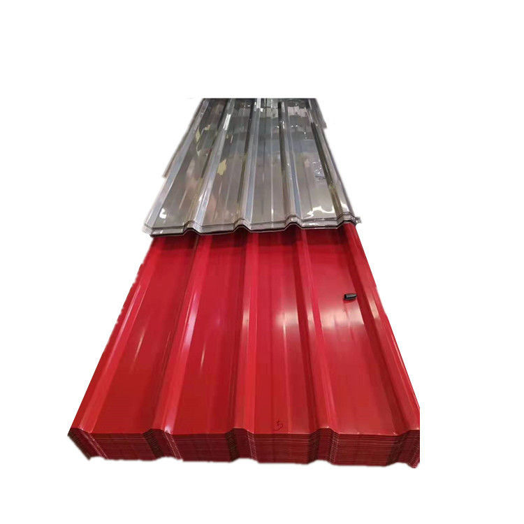 1800-2000mm comprimento Full Hard 0,55mm galvanizado ondulado de ferro de cor revestida de telhado com pleno
