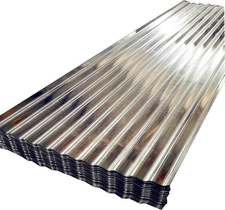 Folha de telhado GI 0,22-0,25 mm Galvanizado Galvalume pré-pintado de cor revestido corrugado vidrado Trapezoidal aço telhado telhado