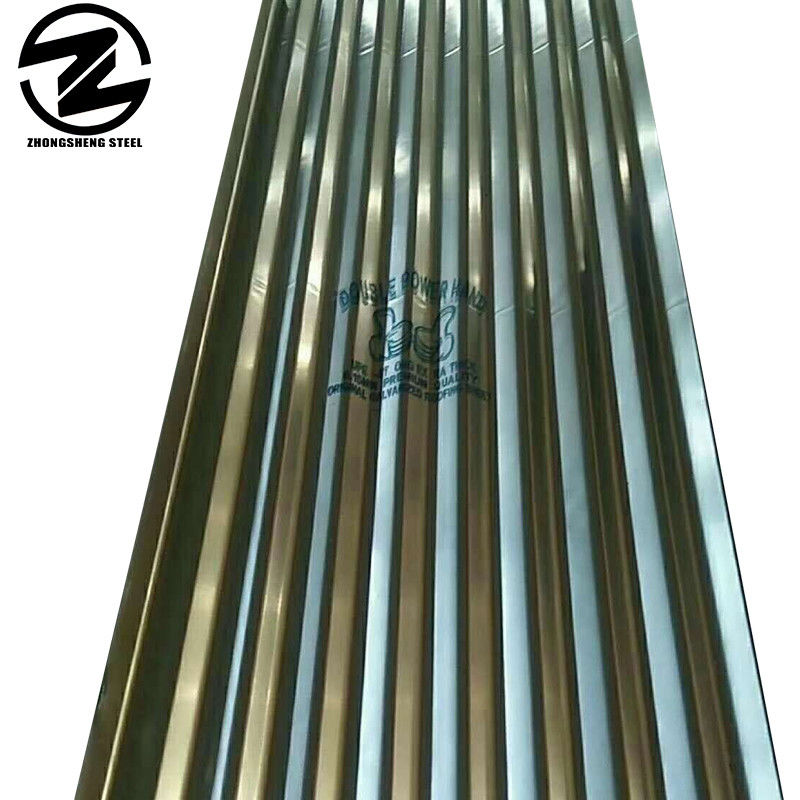 Folha de telhado galvanizado corrugado 0.12*800*3000mm Tamanho com serviço de processamento de descolagem