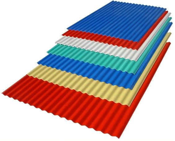 PE revestido 0,38*1200 Azul 0,5 mm Cores revestidas de zinco folha de telhado Azul PPGI folha de telhado corrugado para construção