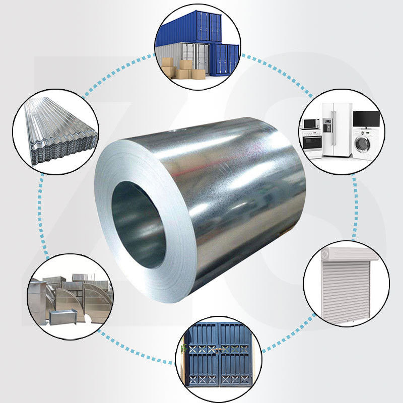 Dx51D Z275 Chapa de metal galvanizado de zinco bobinas galvanizadas a quente bobinas de aço Gi bobinas com 508mm/610mm bobina ID Z30-Z40 revestimento
