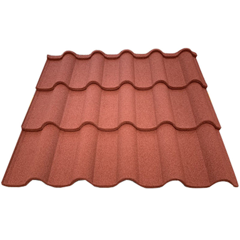 2.7kg/pcs Pedra colorida revestida de metal galvanizado telhas de telhado Roma A solução de telhado perfeita para apartamentos
