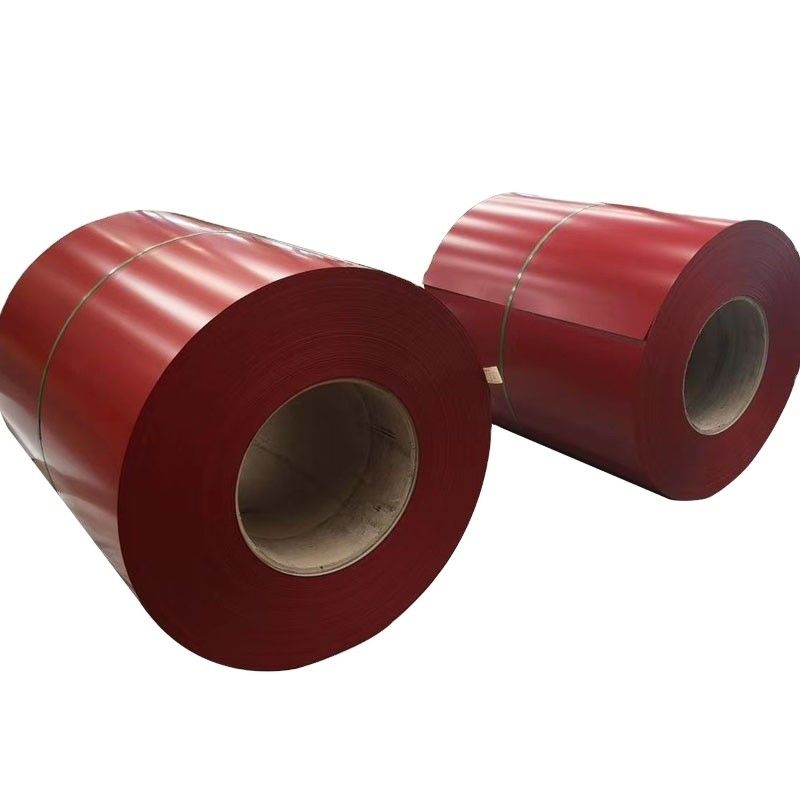 PPGI bobina de aço 0,12-1,2 mm Espessura Vermelho Verde Azul Cores revestidas pré-pintadas Galvanizadas com amostra livre e tolerância ± 1%