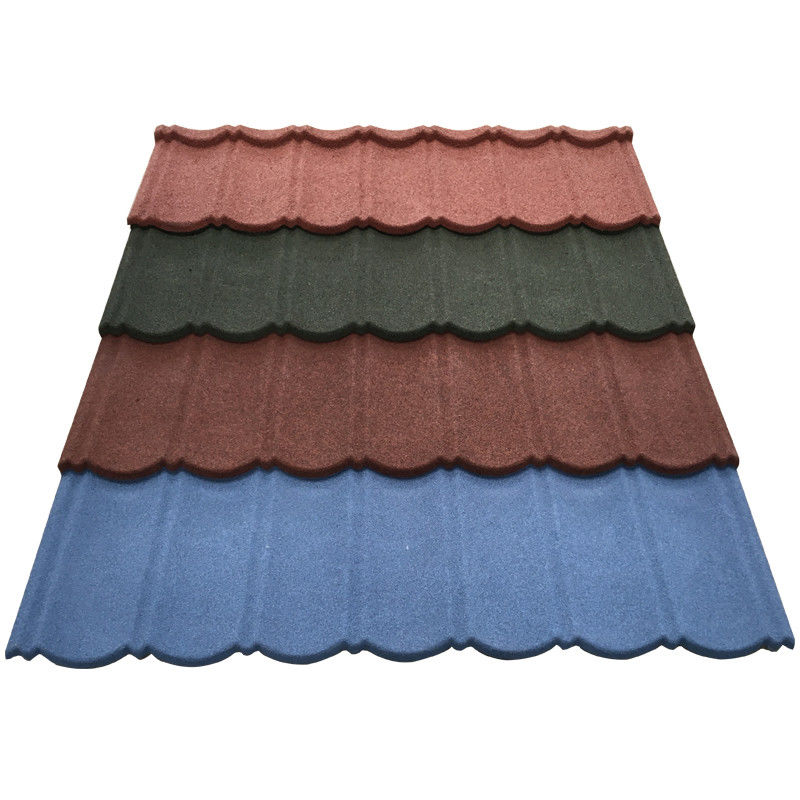 Função impermeável e ignífugo 1340mm*420mm Rochedo revestido de pedra colorido de telhado de telhado de telhado de telhado para os últimos projetos