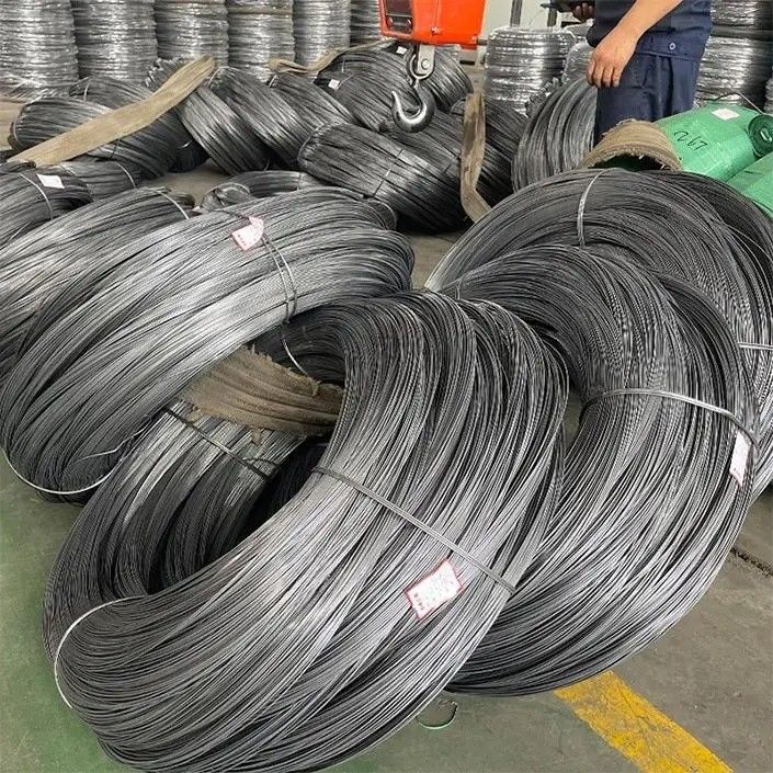 Q195 Q235 6,5 mm Barras de arame de aço laminadas a quente de baixo carbono Annealed Black Wire Free Sample Diameter 0,6 6,0 mm