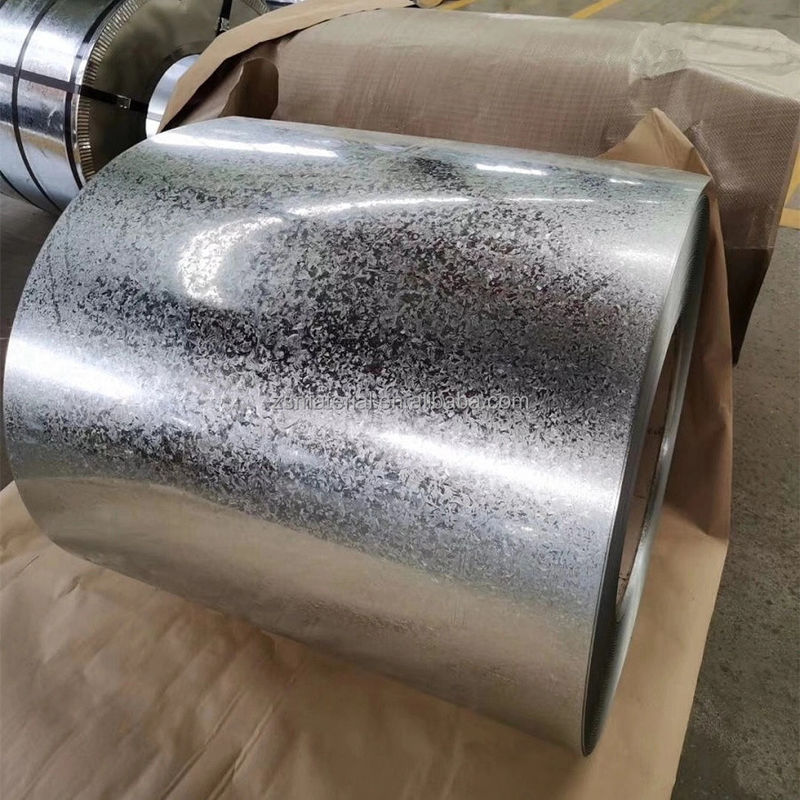Chapas de aço galvanizadas a quente em bobinas Z275g com tolerância ± 1% e bobina SGCC/DX51D revestida de zinco