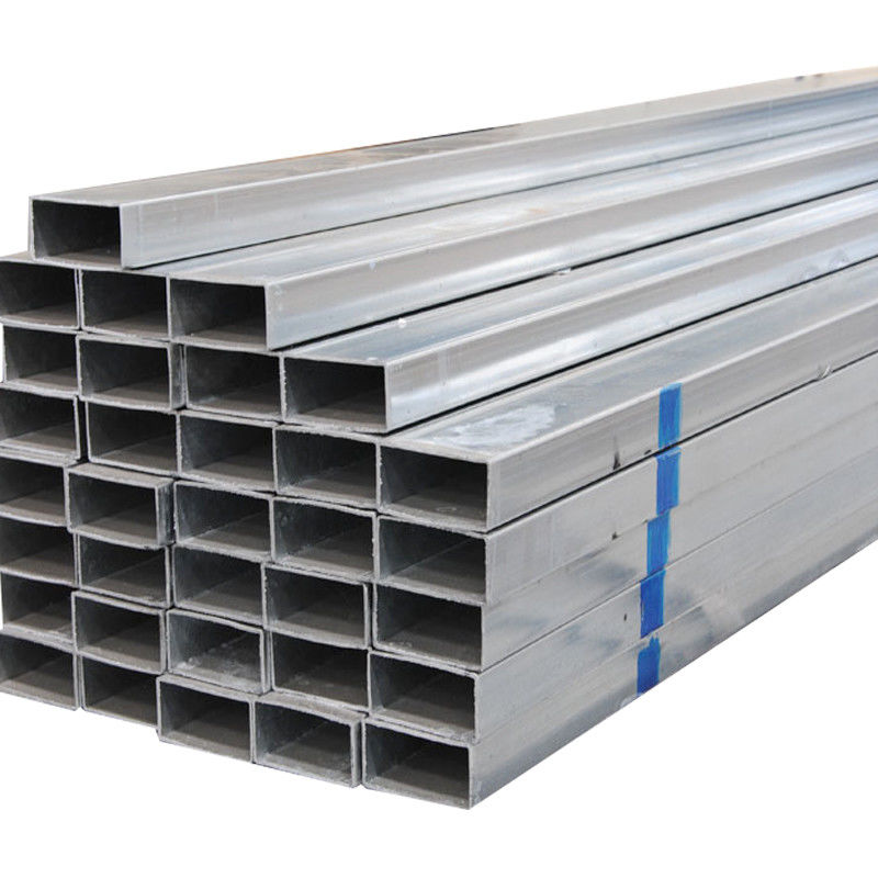 Tubos retangulares galvanizados de 2x2 polegadas certificados ISO, facturados por peso real para os requisitos do cliente